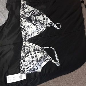 black and white never worn bikini top